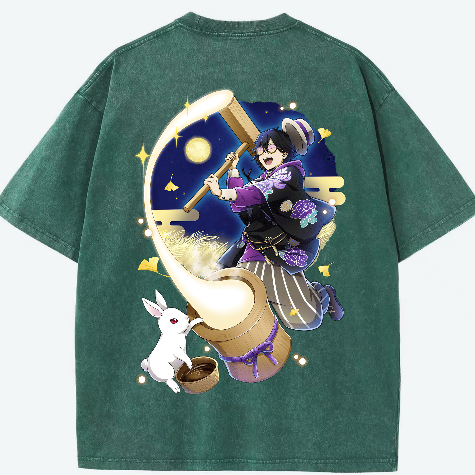 （画像用） 文豪ストレイドッグス Bungo Stray Dogs 綿100% ヴィンテージ風 半袖Tシャツ（背面プリント）